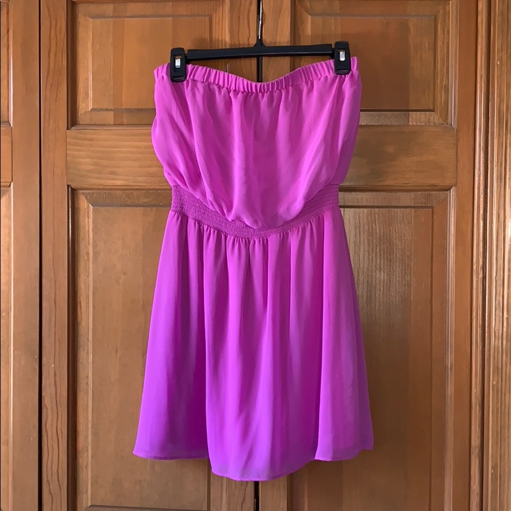 Express - lavender strapless dress